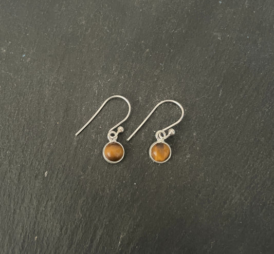Tiger's Eye Round Earrings image 0