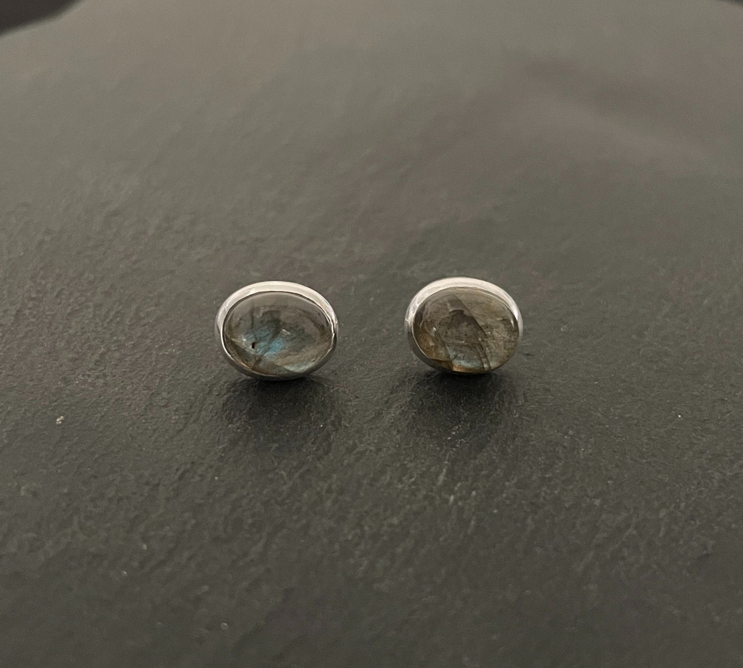 Labradorite Oval Stud Earrings image 0