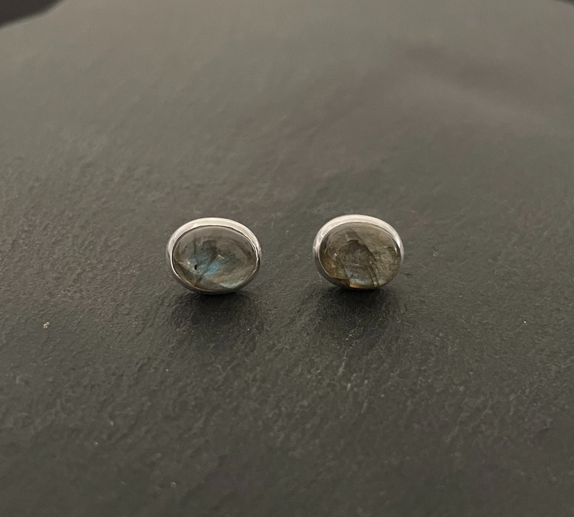 Labradorite Oval Stud Earrings image 0