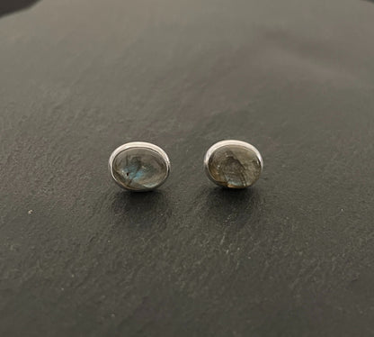 Labradorite Oval Stud Earrings image 0