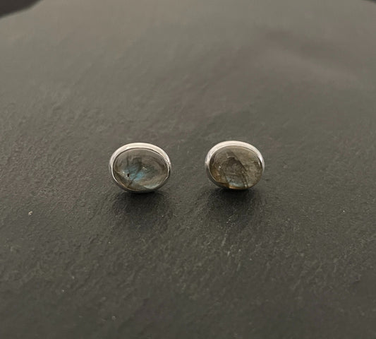 Labradorite Oval Stud Earrings image 0