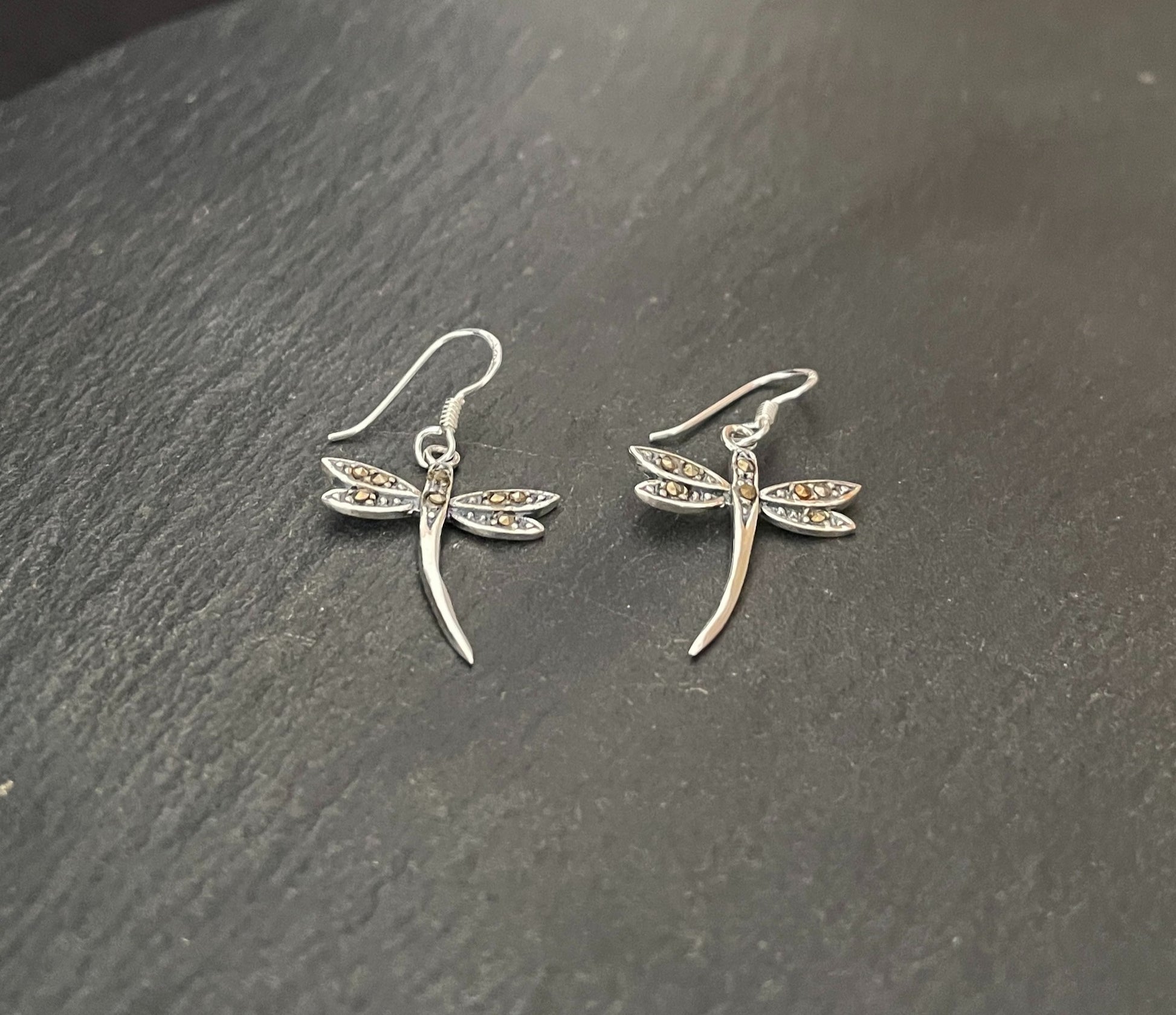Marcasite Dragonfly Earrings image 1