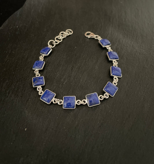 Square Lapis Lazuli Bracelet image 0