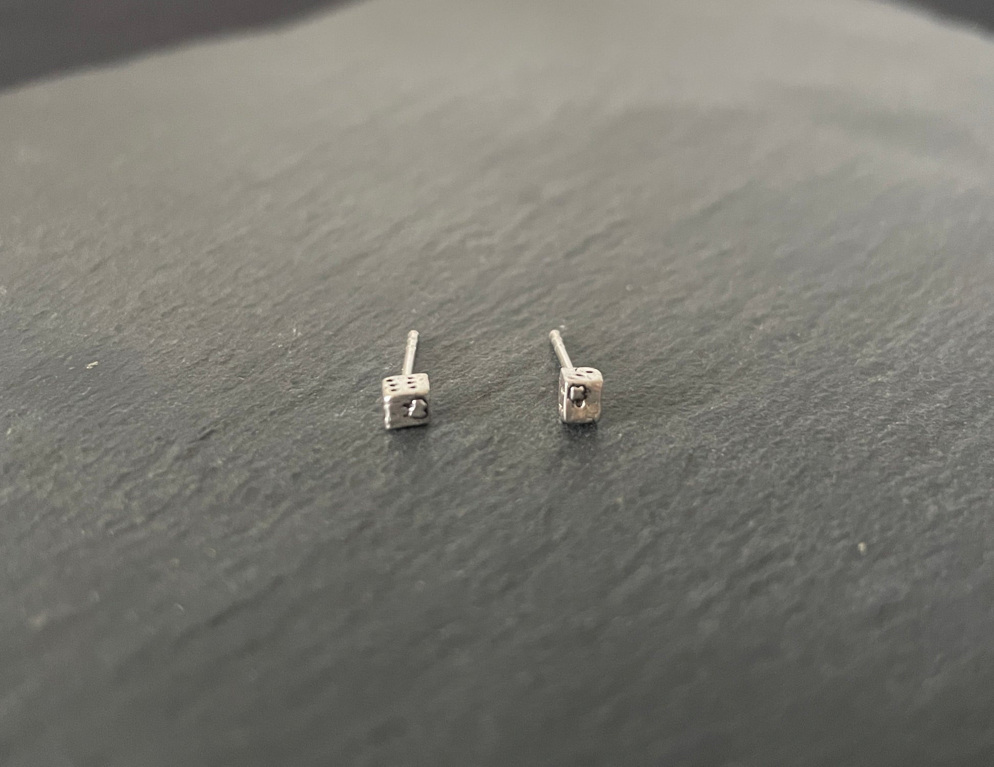 Silver Dice Studs image 0