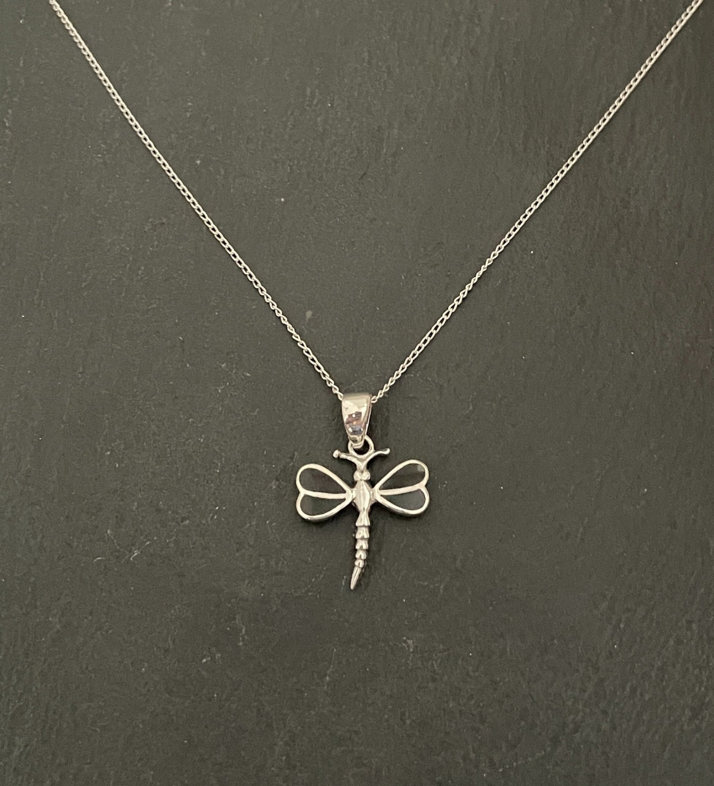Black Onyx Dragonfly Pendant image 0