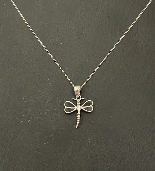 Black Onyx Dragonfly Pendant image 0