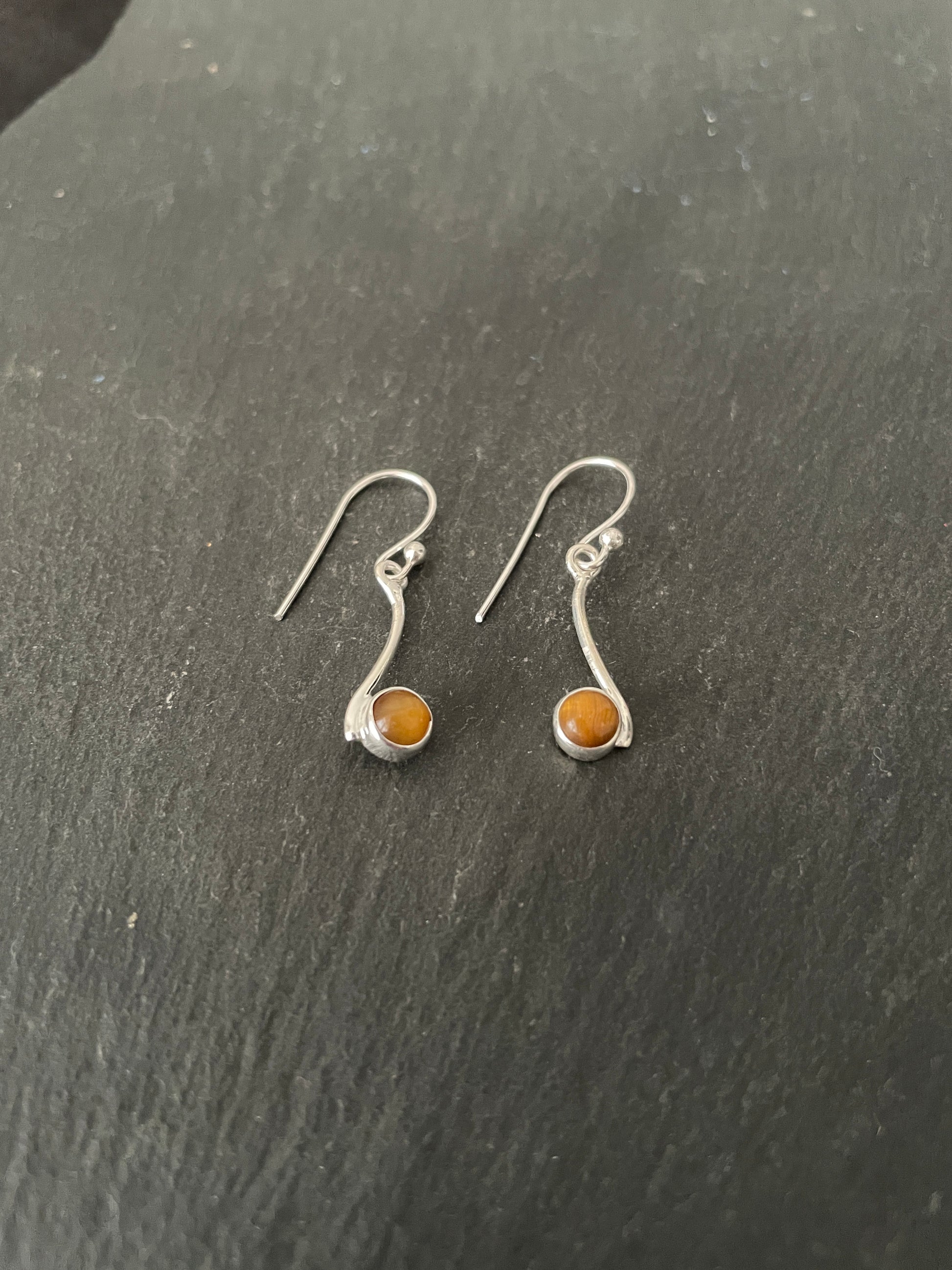 Tiger's Eye Round Earrings image 1