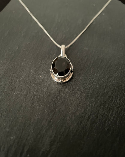 Smokey Quartz Oval Pendant image 1