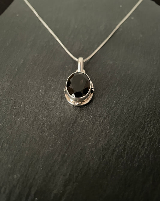 Smokey Quartz Oval Pendant image 1