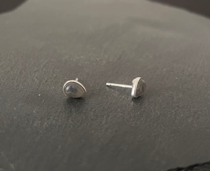 Labradorite Teardrop Stud Earrings image 1