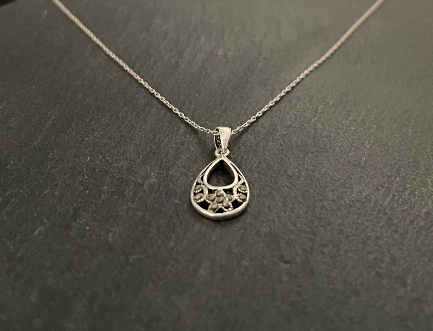 Marcasite Teardrop Pendant image 1