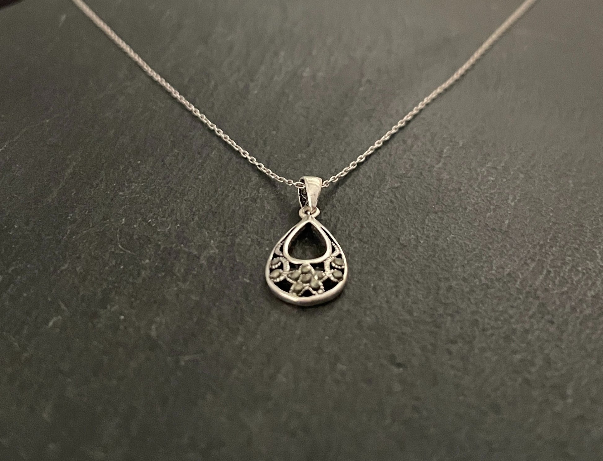 Marcasite Teardrop Pendant image 1