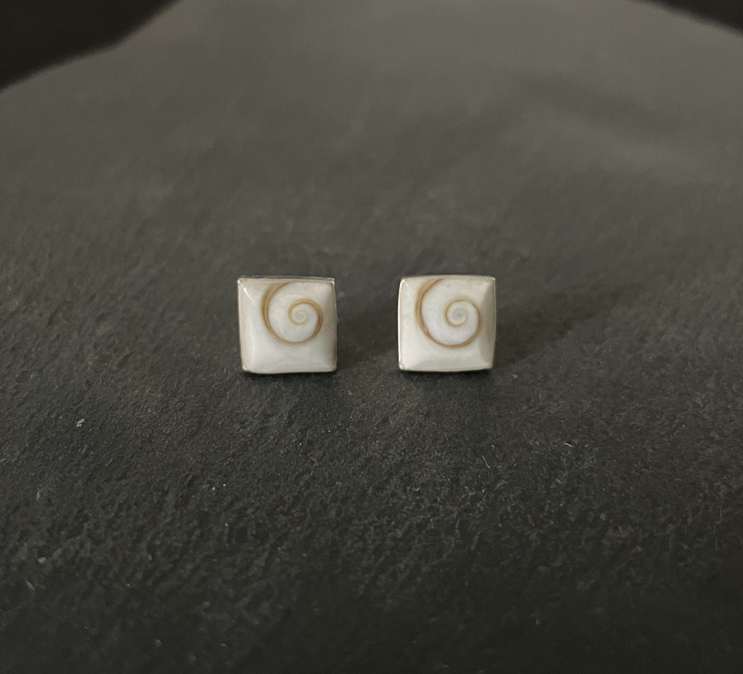 Shiva Shell Square Stud Earrings image 0