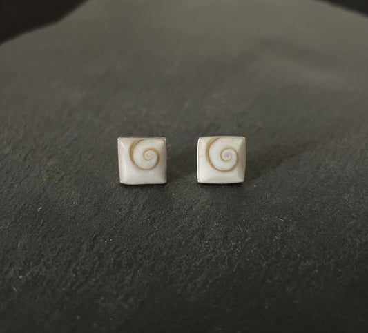 Shiva Shell Square Stud Earrings image 0