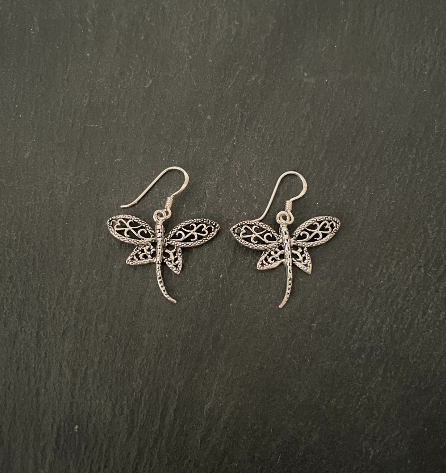 Silver Dragonfly Earrings image 0