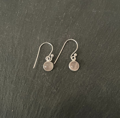Rose Quartz Round Earrings image 0