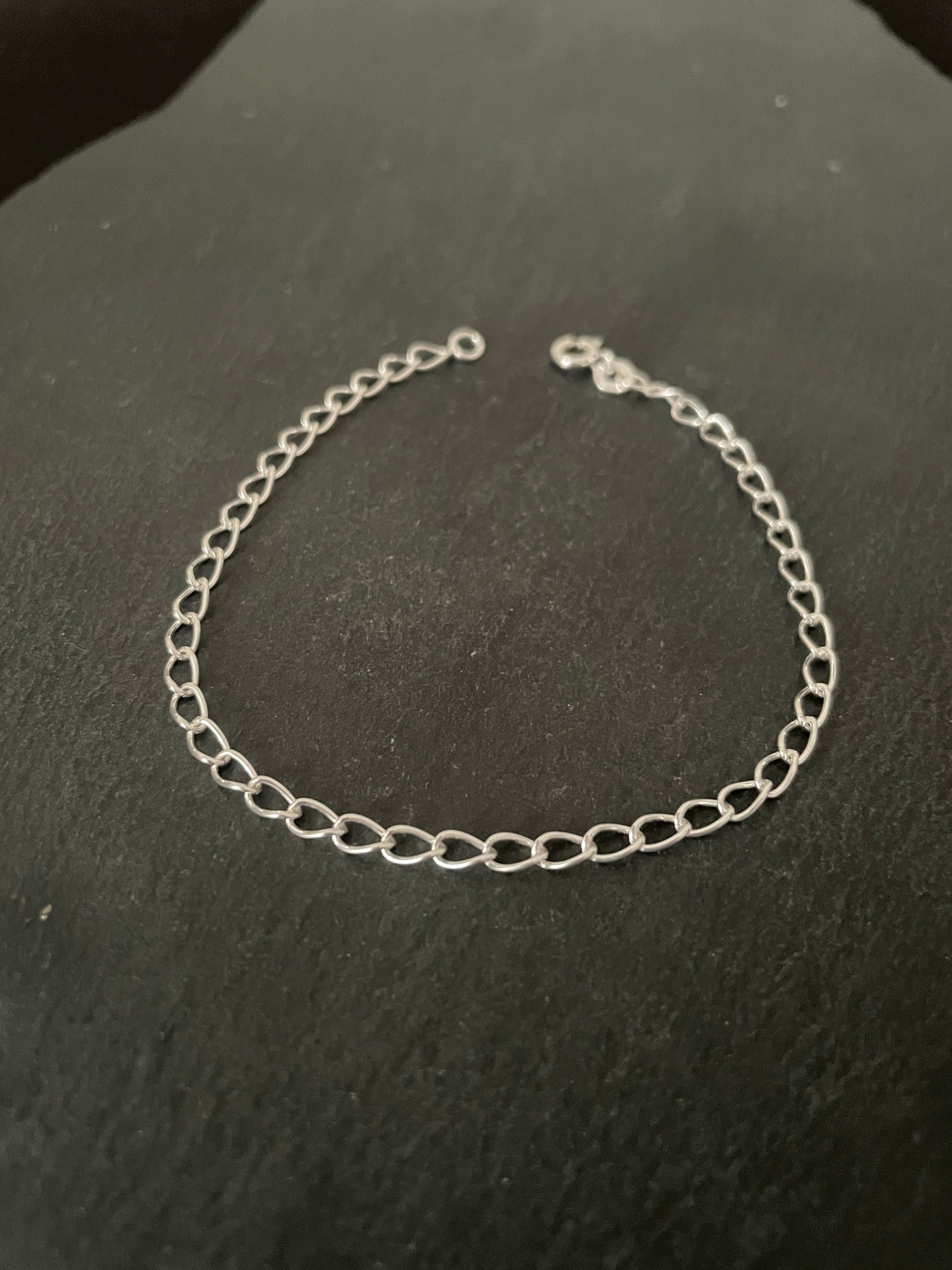 Sterling Silver Open Curb Chain Bracelet image 0