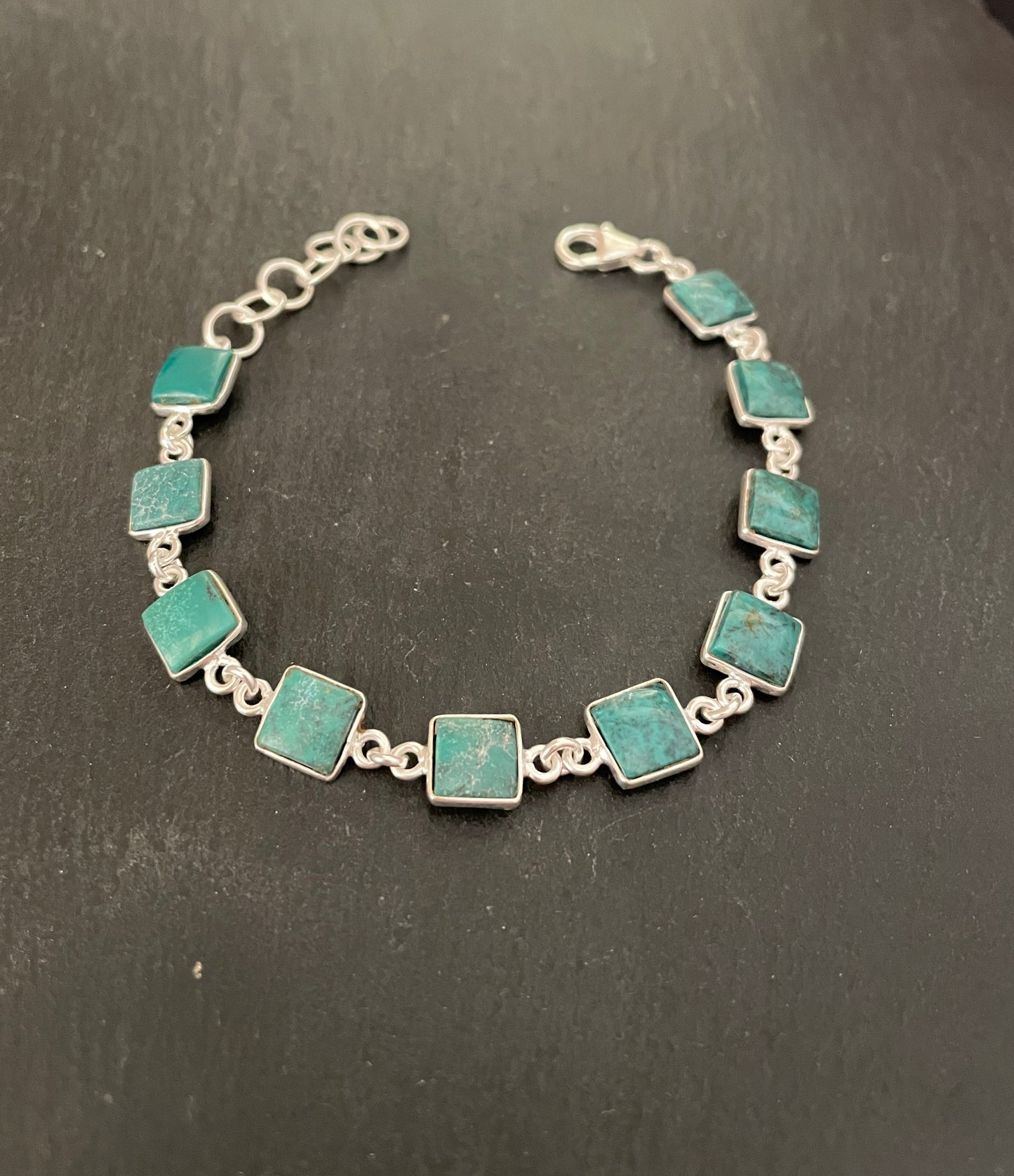 Square Turquoise Bracelet image 1