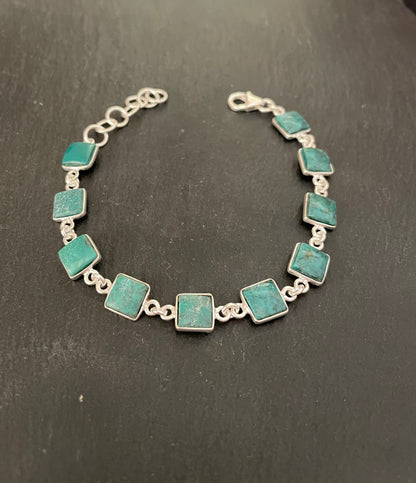 Square Turquoise Bracelet image 1