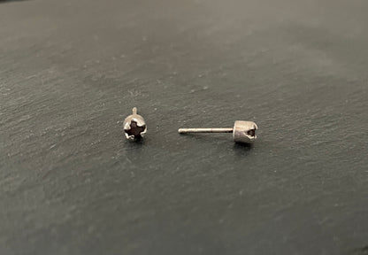 Small Garnet Round Studs image 1