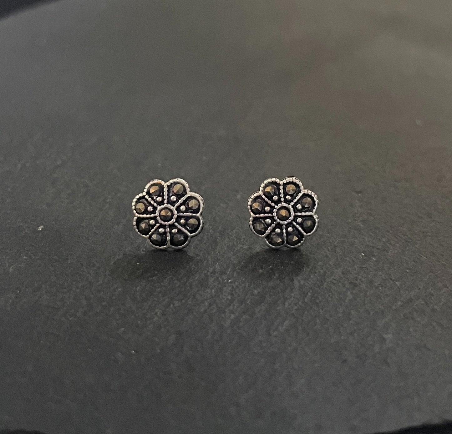 Marcasite Flower Studs image 0
