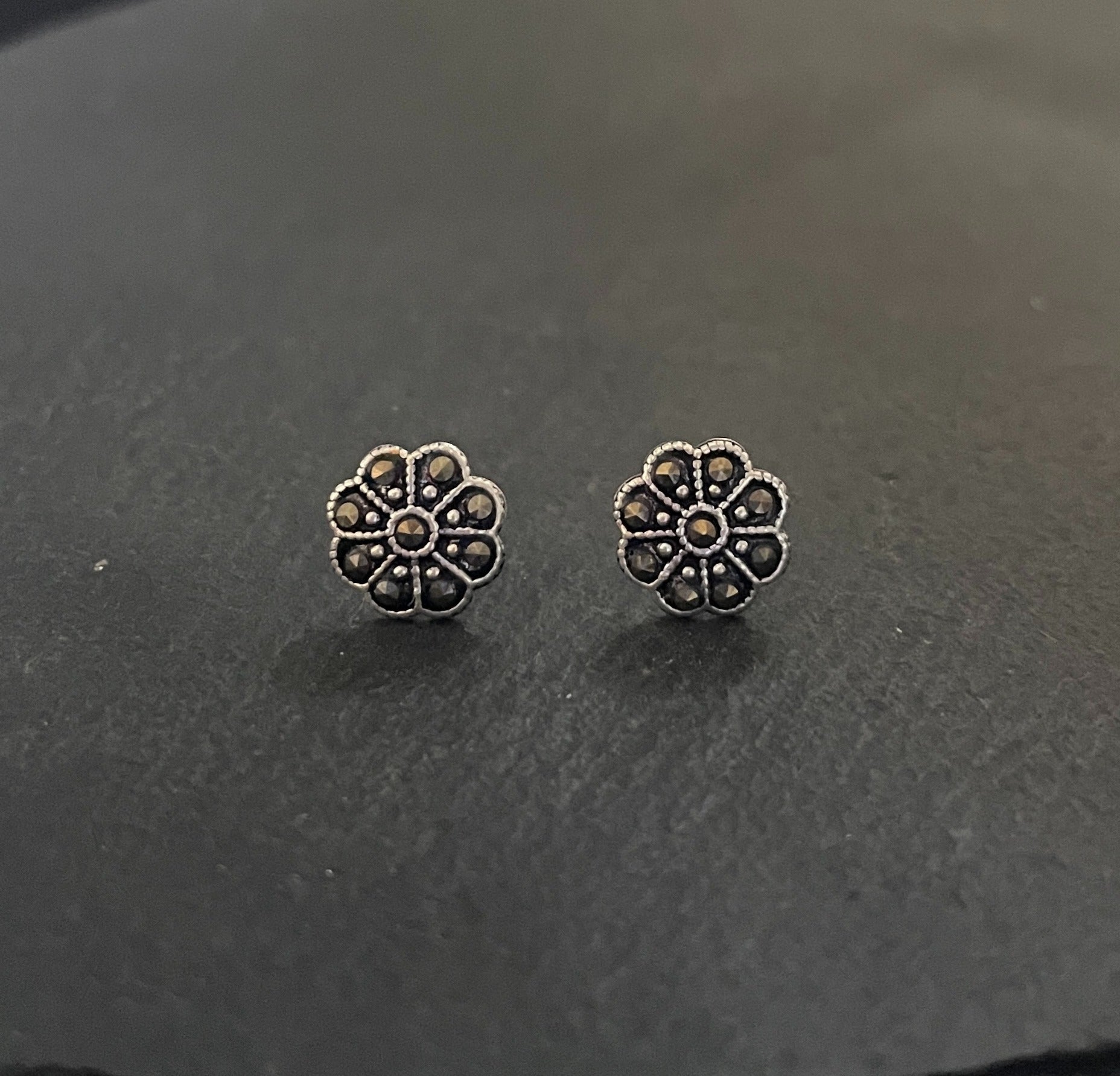 Marcasite Flower Studs image 0