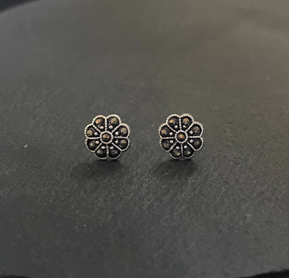 Marcasite Flower Studs image 0