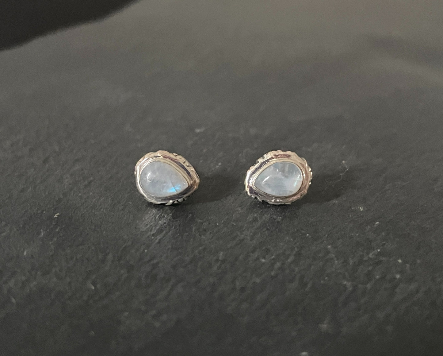 Moonstone Teardrop Stud Earrings image 0