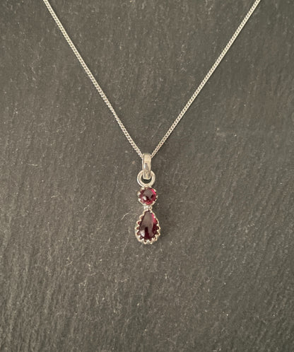 Garnet and Silver Pendant image 0
