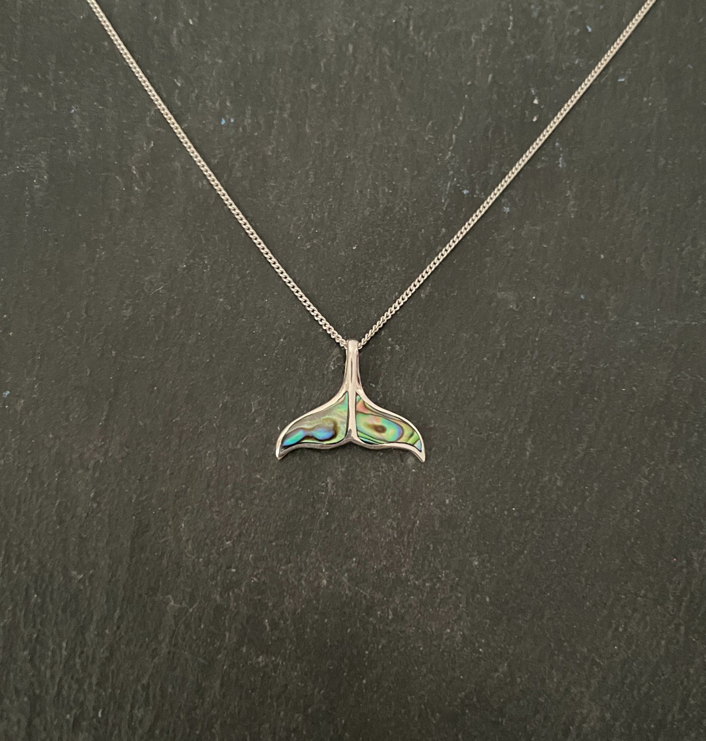 Paua Shell Whale Tail Pendant image 0