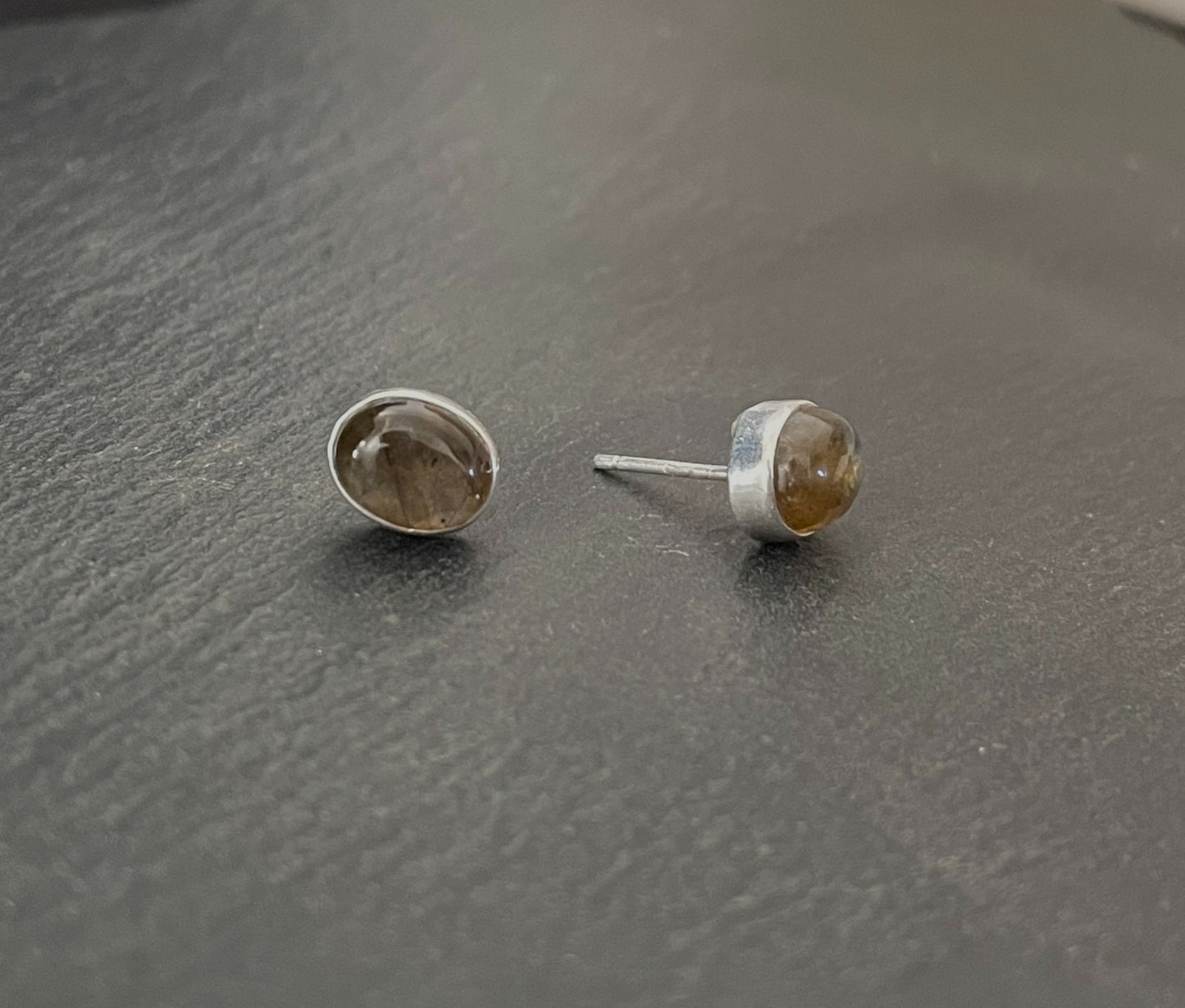 Oval Labradorite Stud Earrings image 1