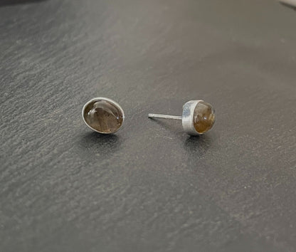 Oval Labradorite Stud Earrings image 1