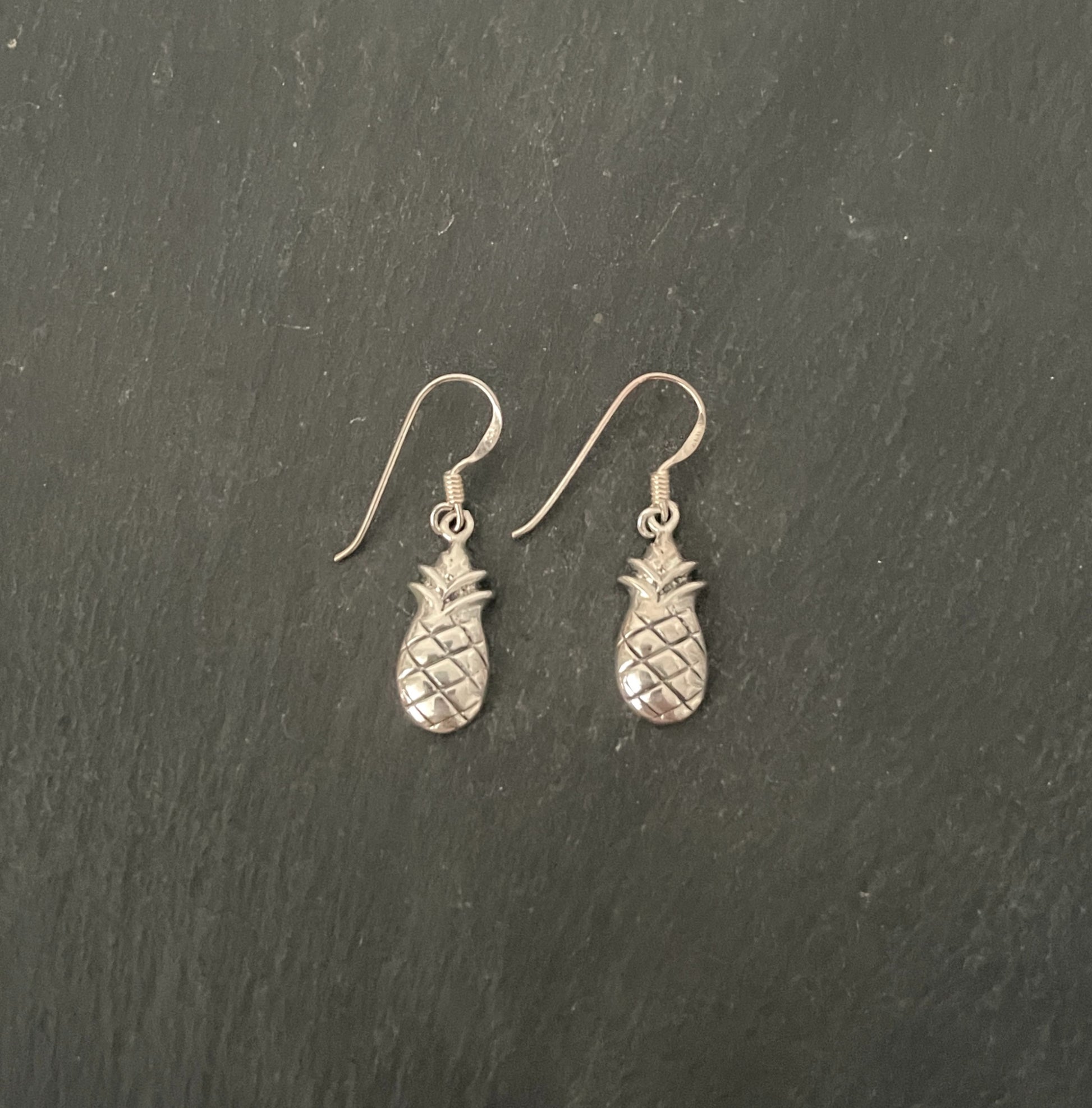 Silver Pineapple Earrings image 0