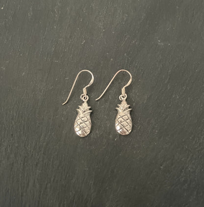 Silver Pineapple Earrings image 0