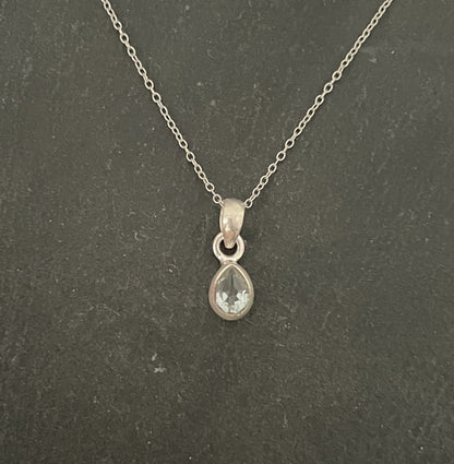 Blue Topaz Teardrop Pendant image 0