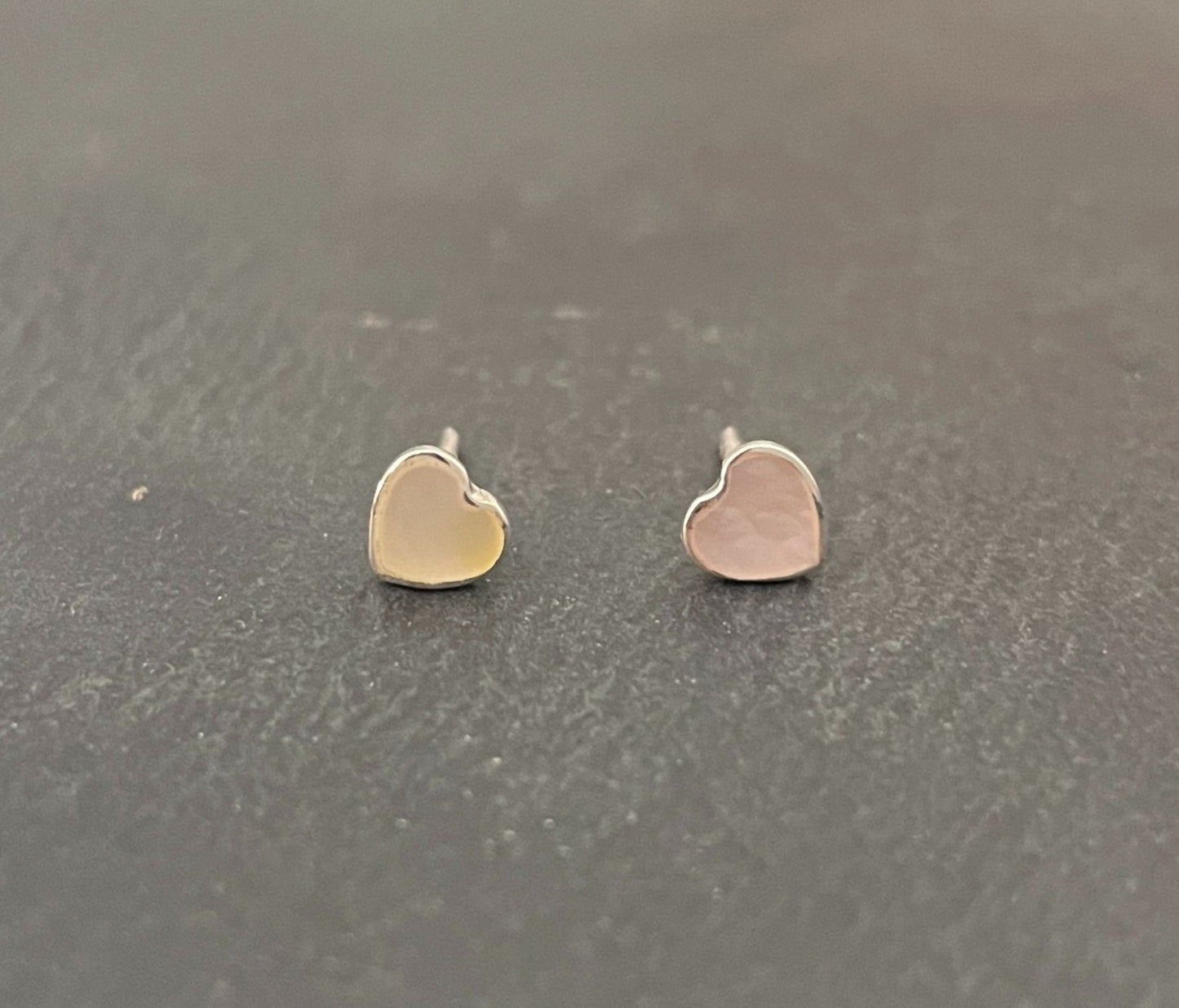 Mother of Pearl Heart Stud Earrings image 0