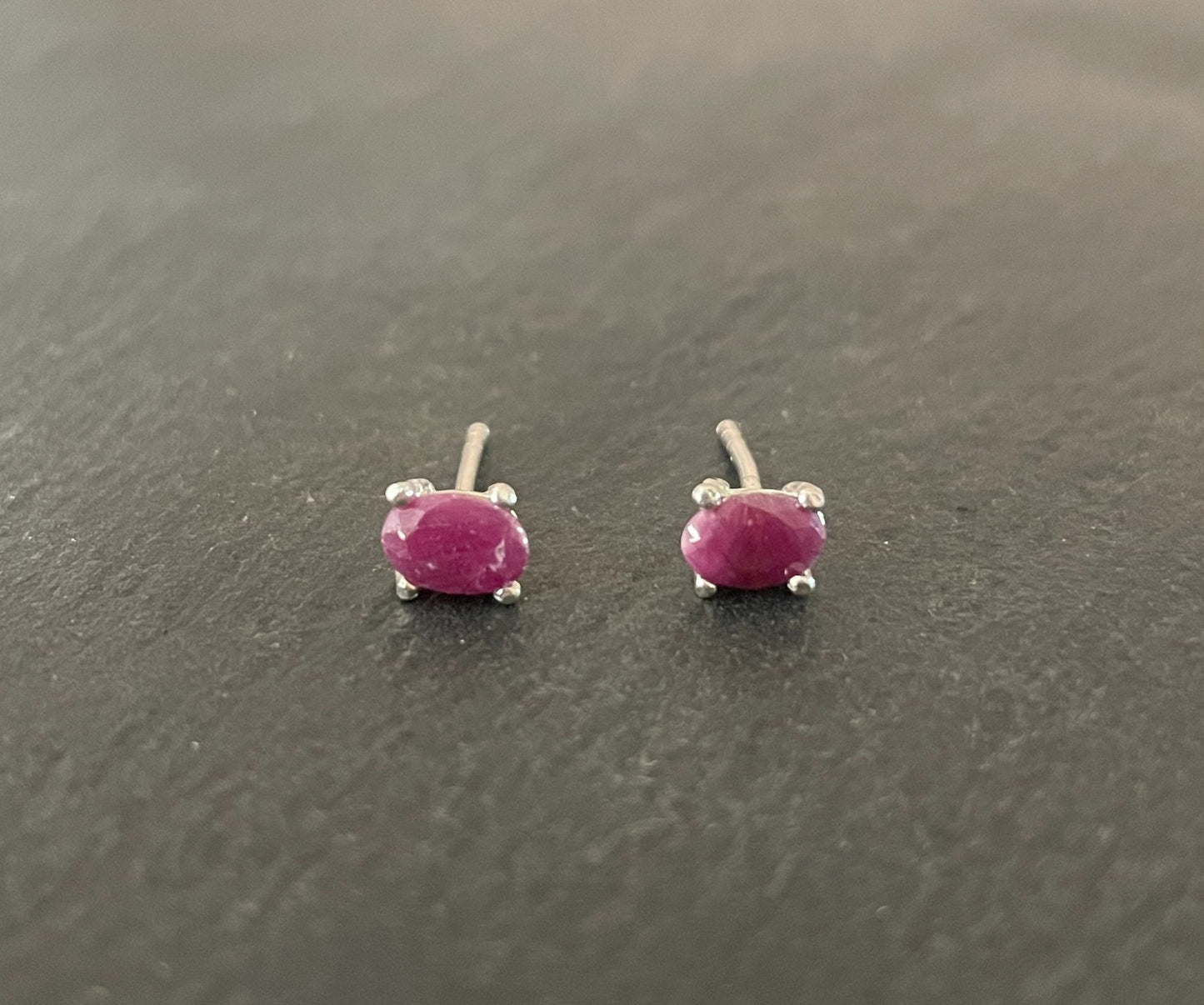 Oval Ruby Stud Earrings image 0