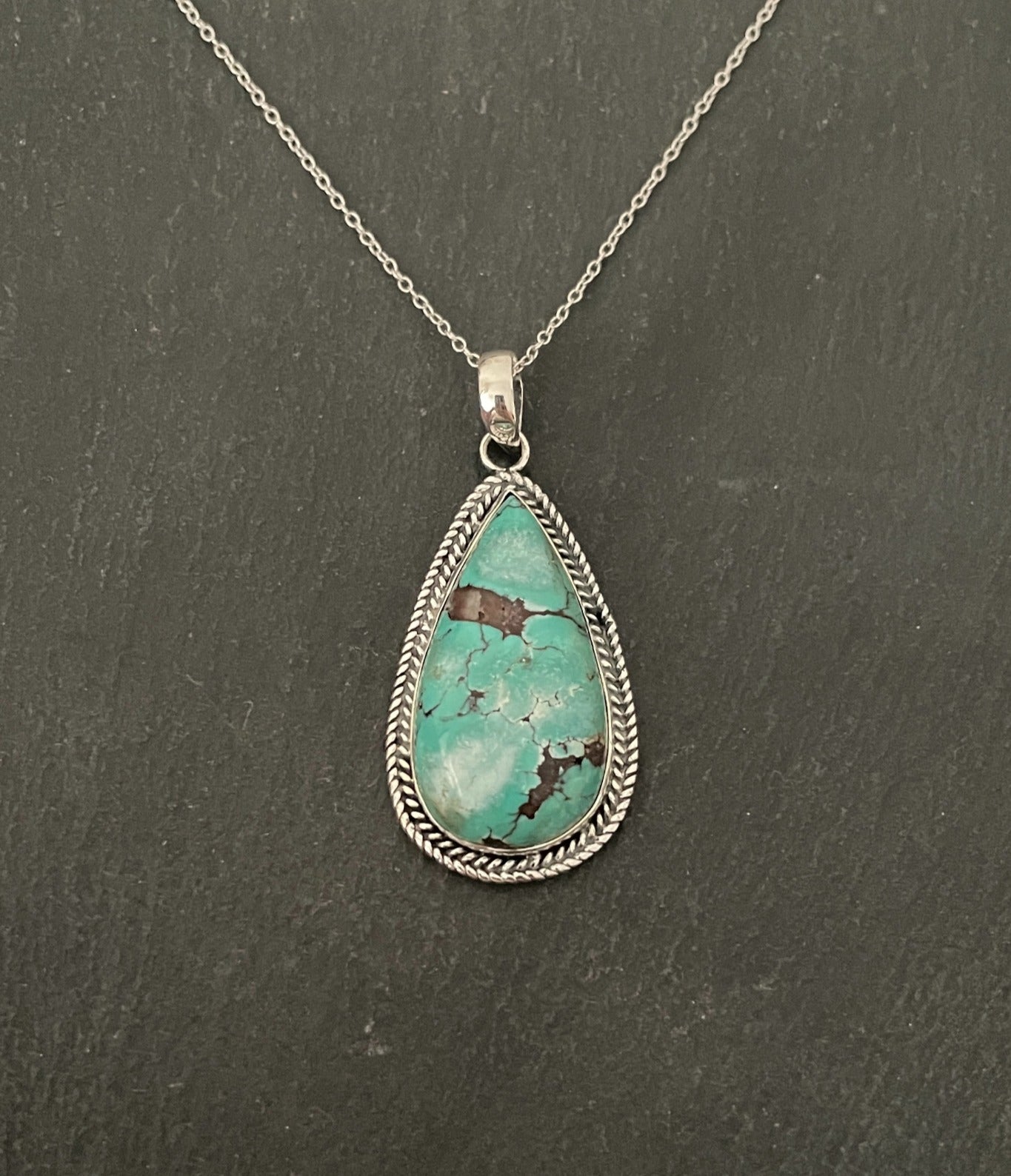 Turquoise Teardrop Pendant image 0
