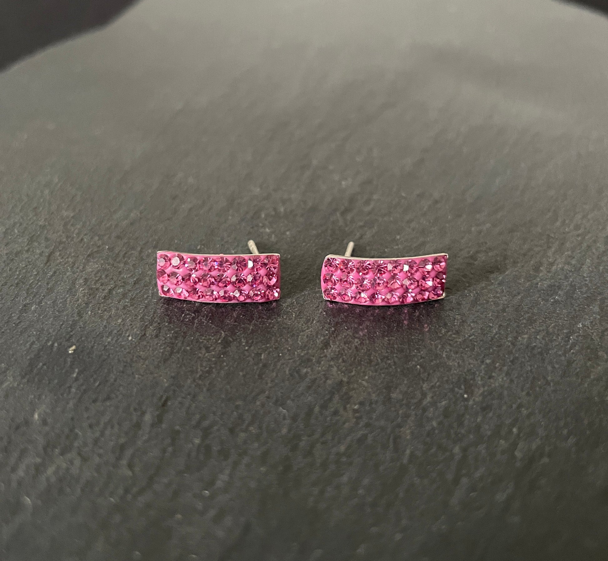 Cubic Zirconia Rectangle Stud Earrings image 4