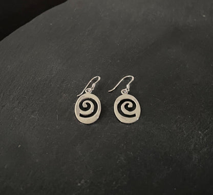 Silver Swirl Earrings image 1