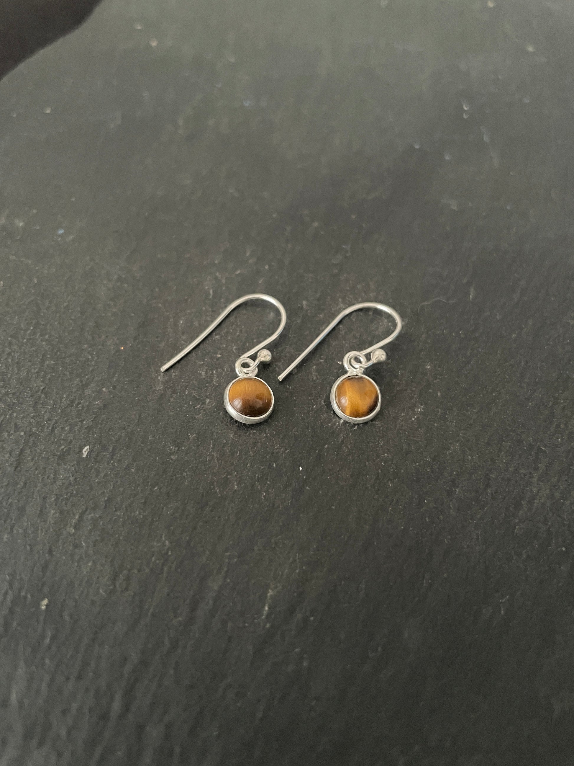 Tiger's Eye Round Earrings image 1