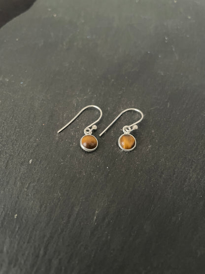 Tiger's Eye Round Earrings image 1