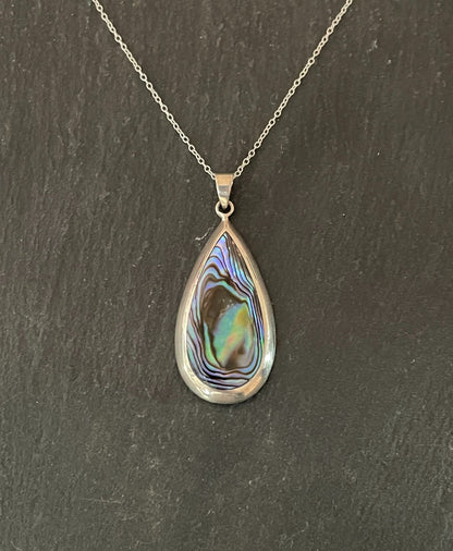 Paua Shell Teardrop Pendant image 0