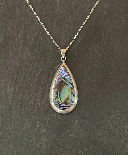 Paua Shell Teardrop Pendant image 0