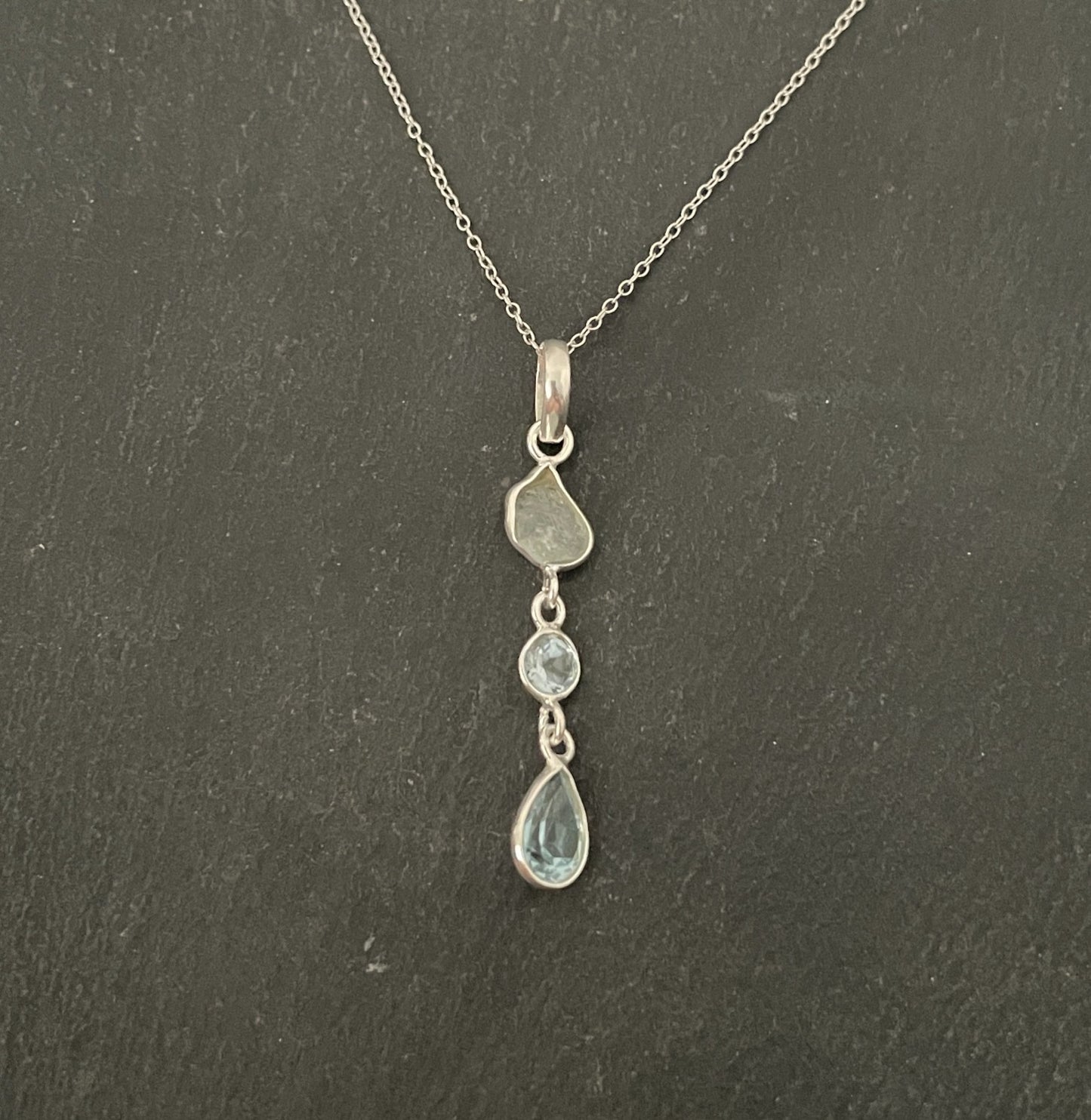 Blue Topaz and Silver Pendant image 0