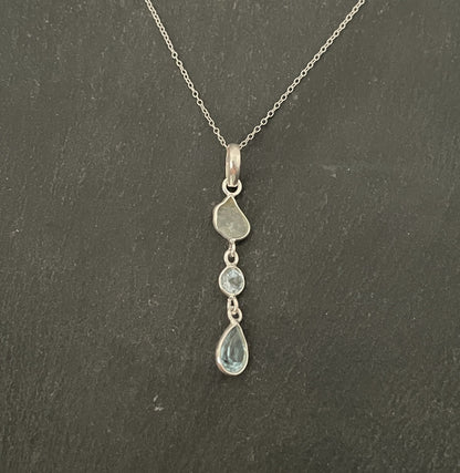 Blue Topaz and Silver Pendant image 0