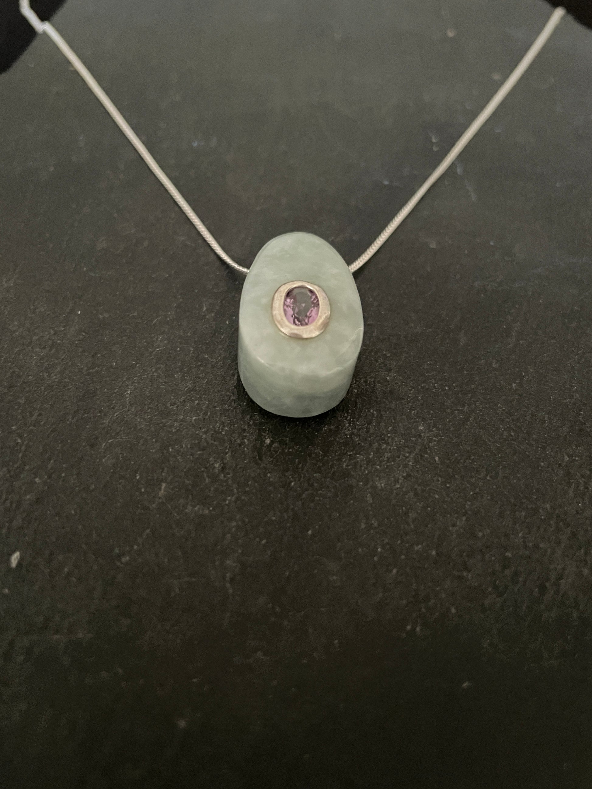 Jade and Amethyst Pendant image 1