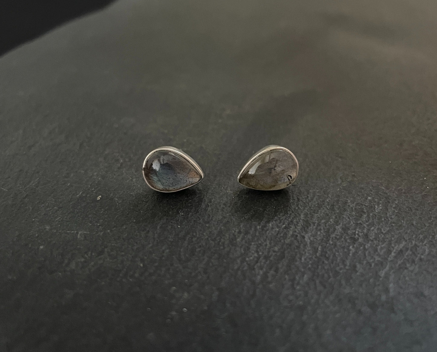 Teardrop Labradorite Stud Earrings image 0