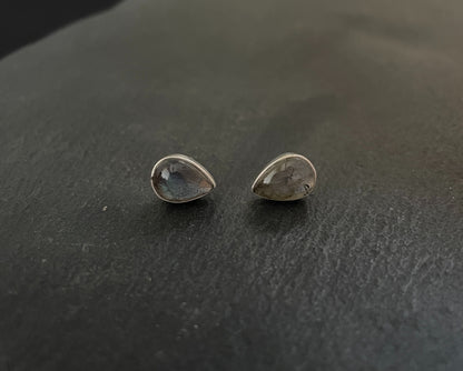 Teardrop Labradorite Stud Earrings image 0
