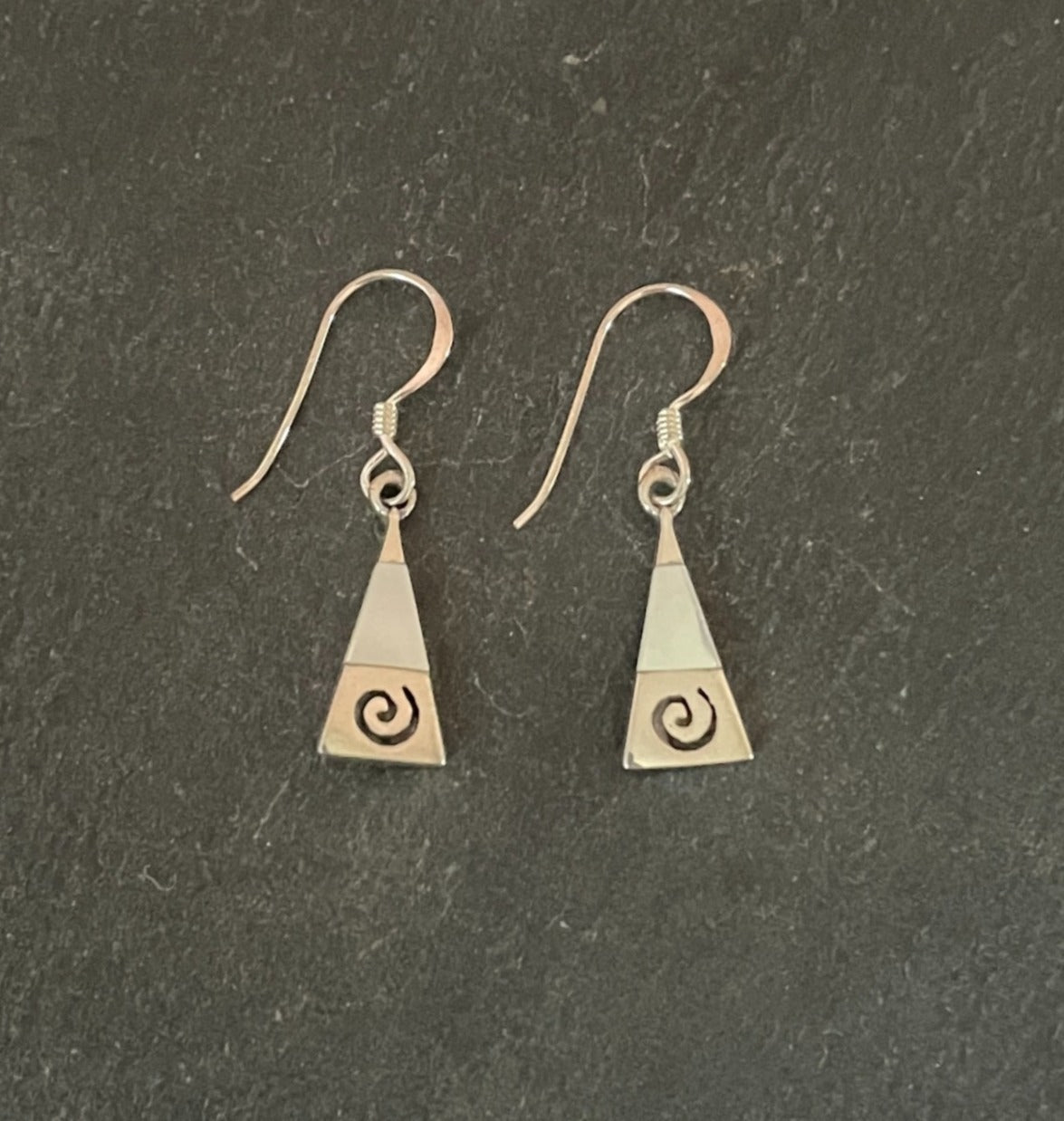 Mother Of Pearl Triangle Earrings image 0